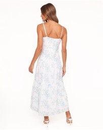 Petal & Pup - Botanique Midi Dress - Blue Floral