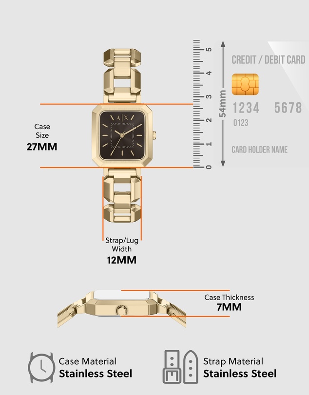 Armani Exchange - Gold Tone Analogue Watch