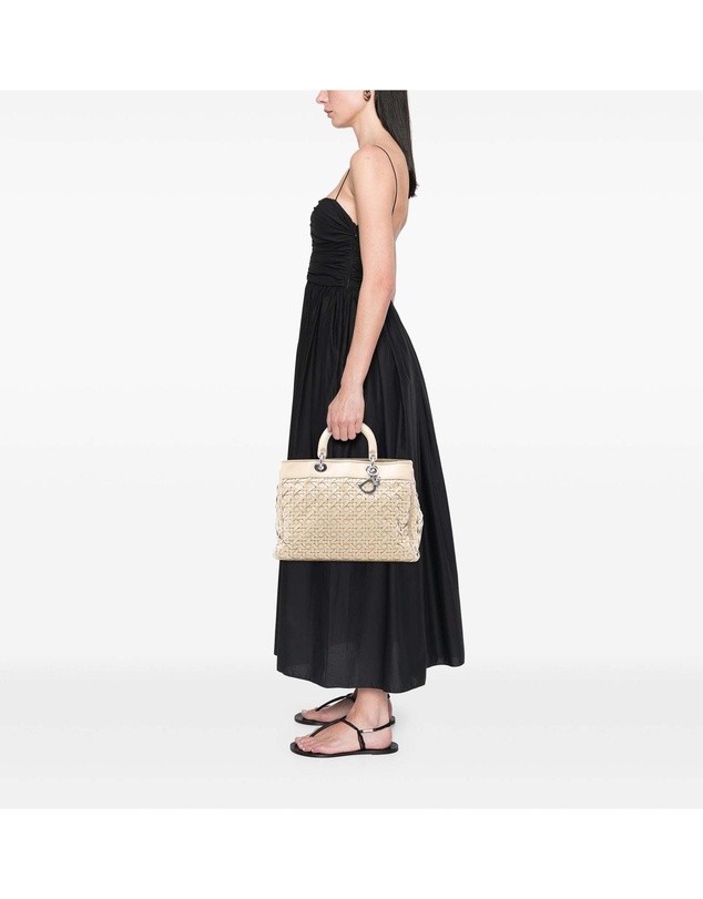 Dior - Pre-Loved Woven Lambskin Lady Dior Avenue Tote