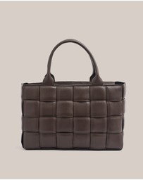VESTIRSI - Margot XL Dark Chocolate Woven Tote