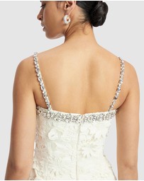 LEO LIN - Sophia Embellished Lace Mini Dress