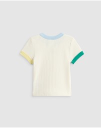 Seed Heritage - Colourblock Rib Logo Tee