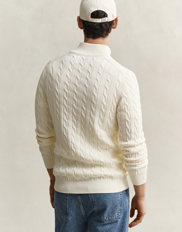 Gant - Cotton Cable Half-Zip Knit