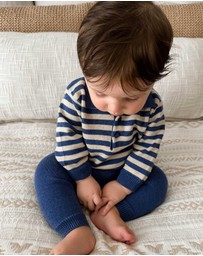 Purebaby - Polo Knit Set -Kids-Babies