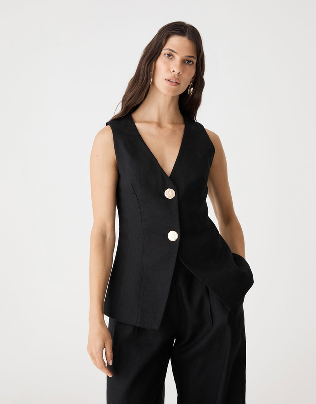 Forcast - Ami V-Neck Linen Vest