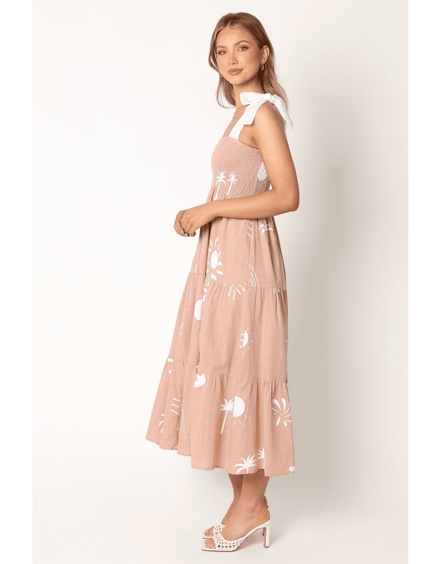 Petal & Pup - Sarelle Midi Dress - Tan Blush