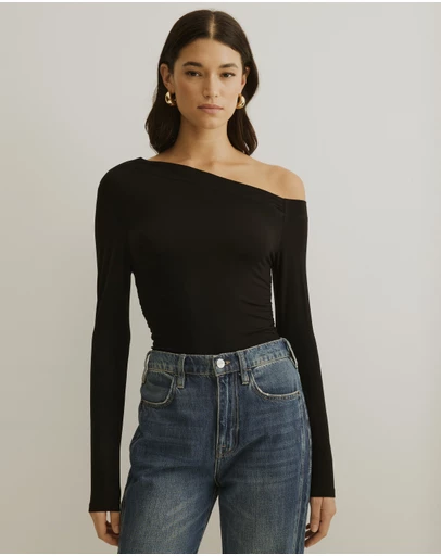 Atmos&Here - Cold Shoulder Bamboo Top