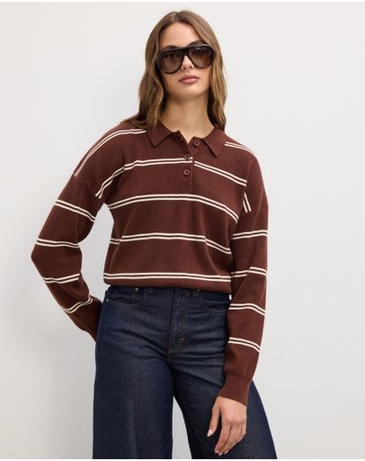 Brown With Cream Stripe