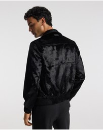 Calibre - Velvet Bomber Jacket Black