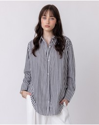 ALEXANDRA - Austin Shirt Black Stripe