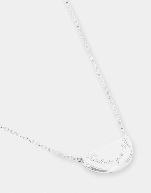 By Charlotte - Silver Lotus Birthstone Necklace - October