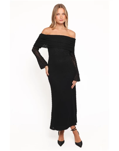 Petal & Pup - Wilma Off Shoulder Dress - Black