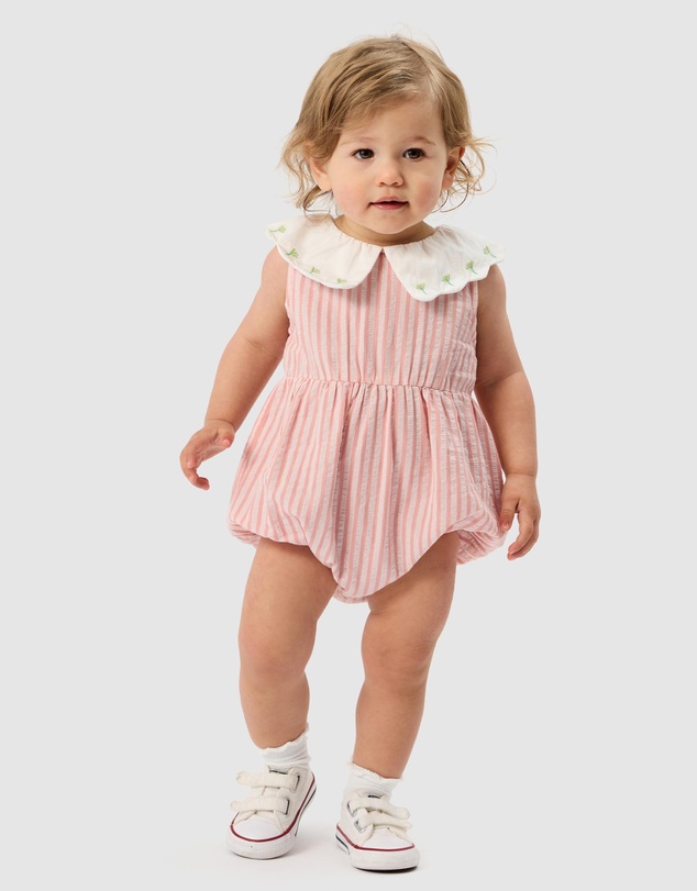 Goldie + Ace - Christmas Big Collar Romper - ICONIC EXCLUSIVE - Babies-Kids