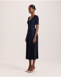 SABA - Vicky V Neck Mixed Media Dress