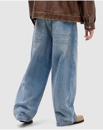 BDG By Urban Outfitters - Blue Crosshatch Skate Jeans