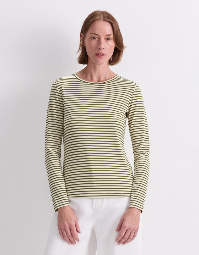 Sportscraft - Stripe Lurex Long Sleeve Magic Tee