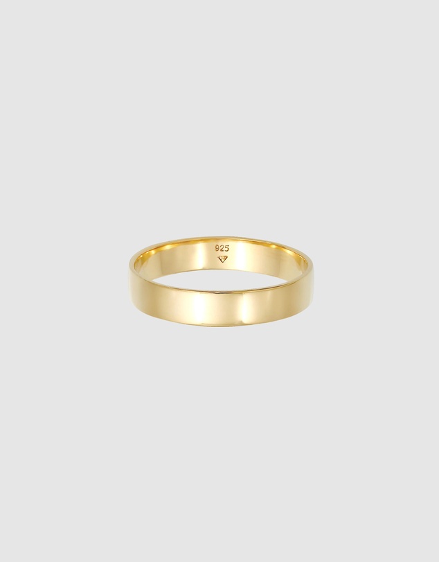 Kuzzoi - ICONIC EXCLUSIVE - Classic Band Ring in Gold-Plated 925 Sterling Silver