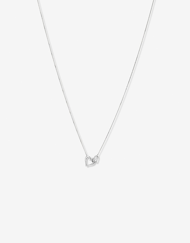 Michael Hill - Double Open Heart Necklace in Sterling Silver