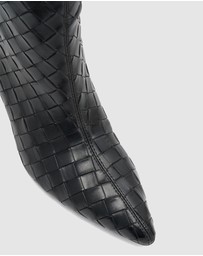Nakedvice - The Seren Black Crosshatch Boot
