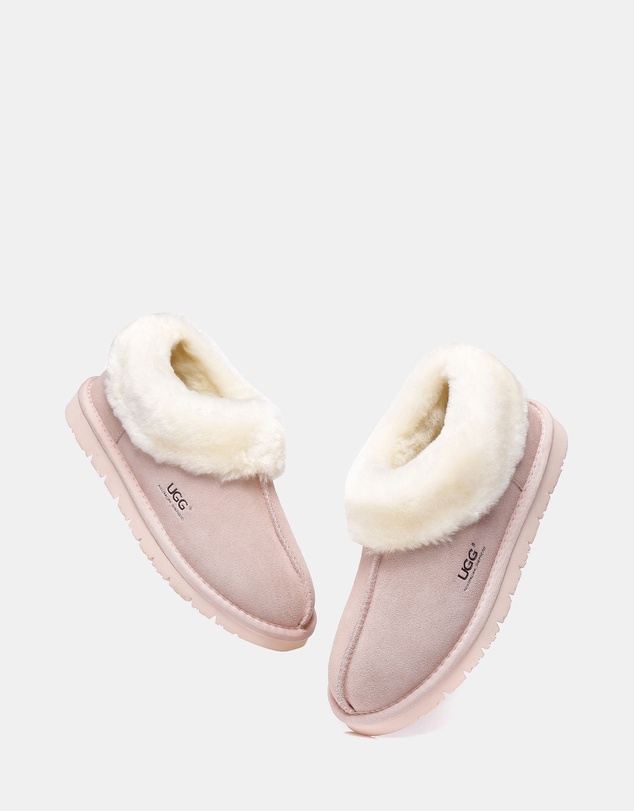 EVERAU - Australian Shepherd Ugg Homey Slipper Cow Leather Upper House Shoes