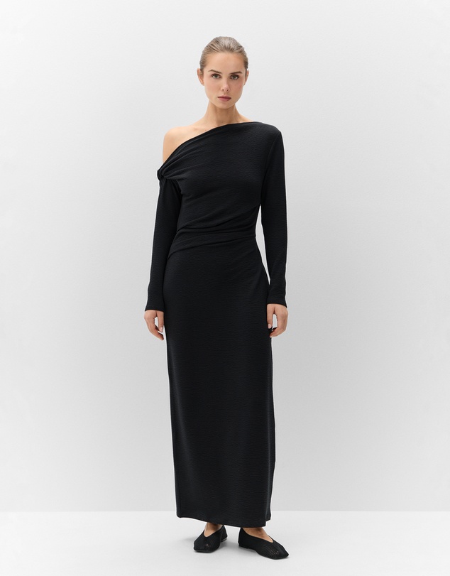UNISON - Textured Off Shoulder Dress