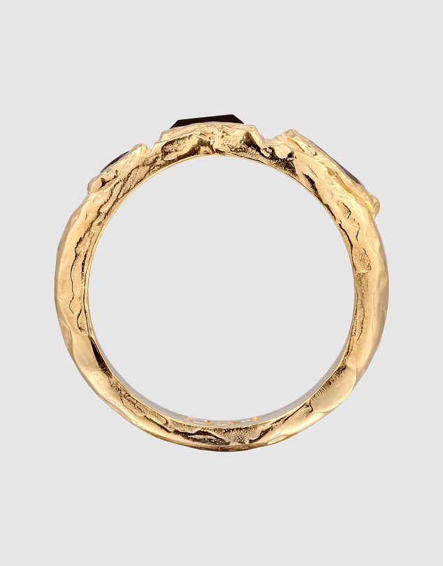 Haze & Glory - ICONIC EXCLUSIVE - Trio Jewls Organic Band Ring in Vermeil Silver