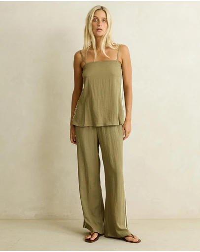 Rhythm - Linen Lace Track Pants