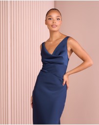Azzurielle - Ultra Cowl Neck Satin Gown