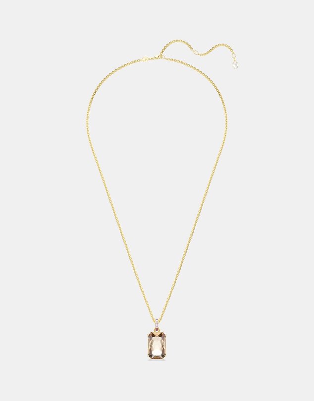 Swarovski - Millenia Pendant, Octagon Cut, Caramel, Gold-tone-Plated