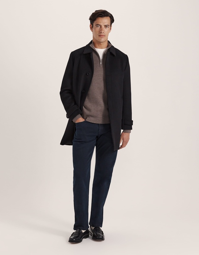 SABA - Franklin Quarter Zip Wool Knit Polo