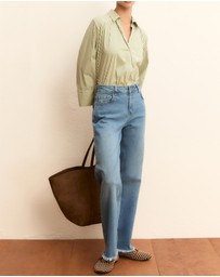 Emme - Green Stripe Poplin Shirt