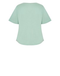 City Chic - Plus size Vintage Volley Tee - sage