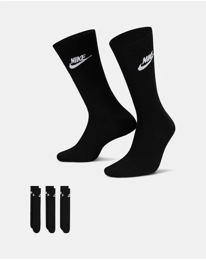 Nike - Sportswear Everyday Essential 3-Pack Crew Socks - Unisex
