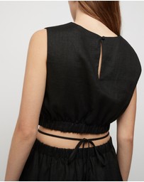 FRIEND of AUDREY - The Linen Waist Tie Dress