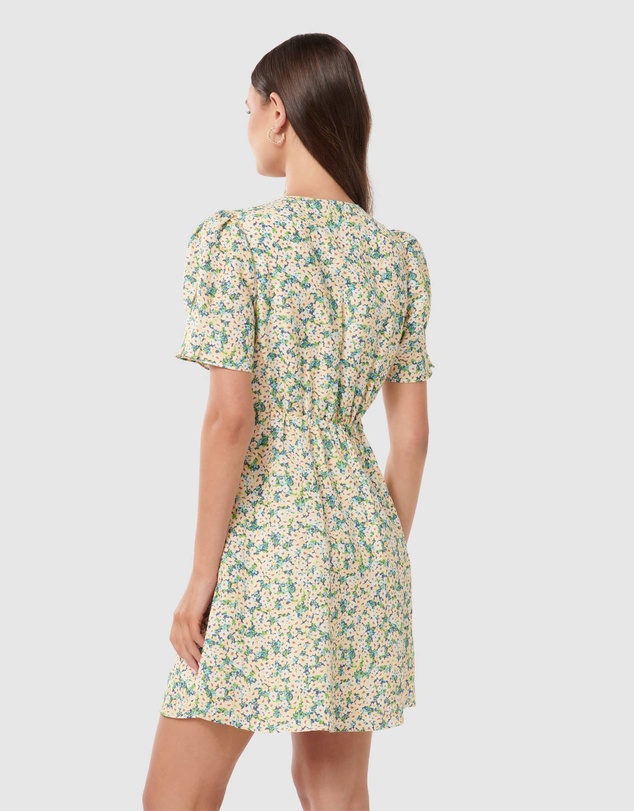 Forever New - Saffron Printed Linen Mini Sun Dress