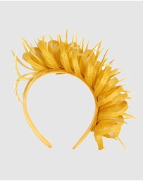 Max Alexander - Yellow Sinamay Fascinator Headband