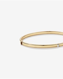 Michael Hill - Diamond Accent Oval Bangle in 10kt Yellow Gold