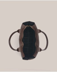 VESTIRSI - Margot XL Dark Chocolate Woven Tote