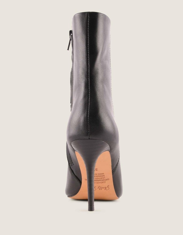 Shelly Shen - Calista Heel Ankle Boots Black Leather