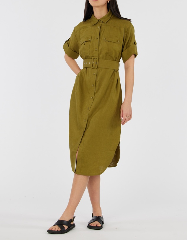 Amelius - Provence Linen Shirt Dress