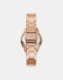 DKNY - Everyday Park Ave Logo Rose Gold Stainless Steel 30mm Watch