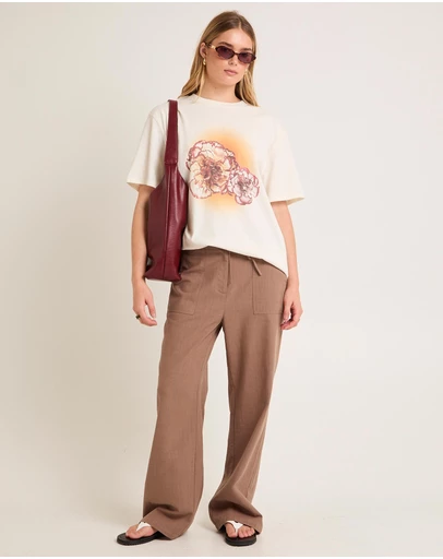 Alice In The Eve - Sunrise Flower Oversized T-Shirt