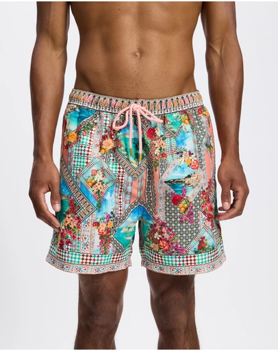 Camilla - Mid Length Boardshort With Elastic Waist