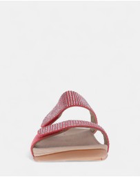 Mia Vita - Avoca Slide - Coral Rhinestone