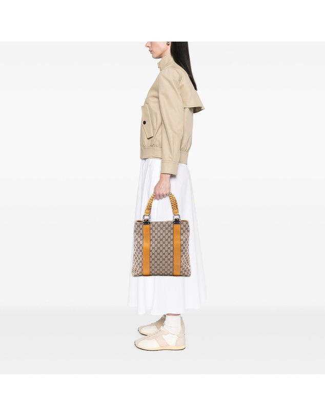 Pre-Loved by Azura Reborn - Pre-Loved Large GG Canvas Bamboo Libeccio Tote