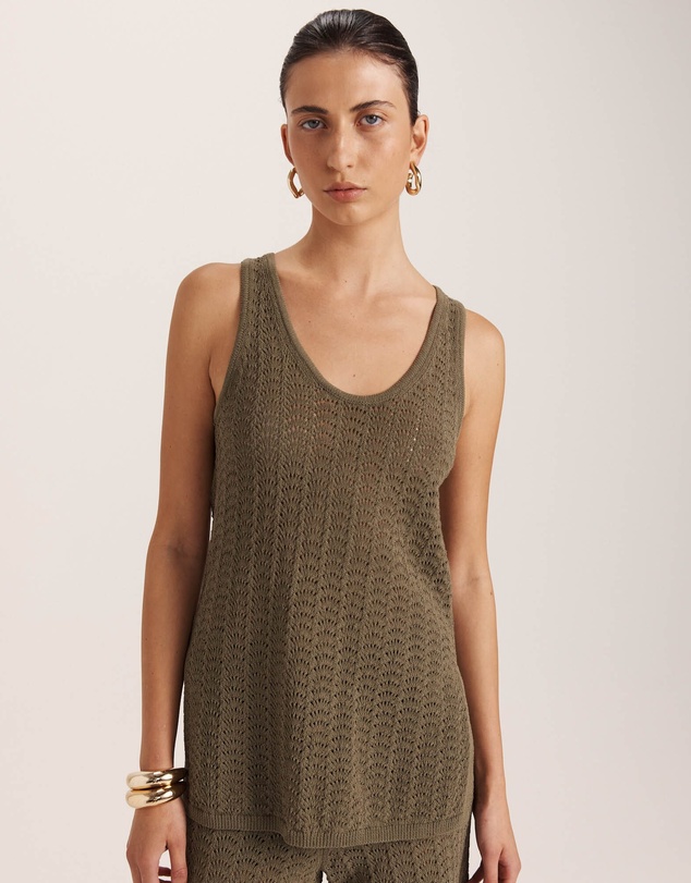 SABA - Prue Cotton Crochet Tank