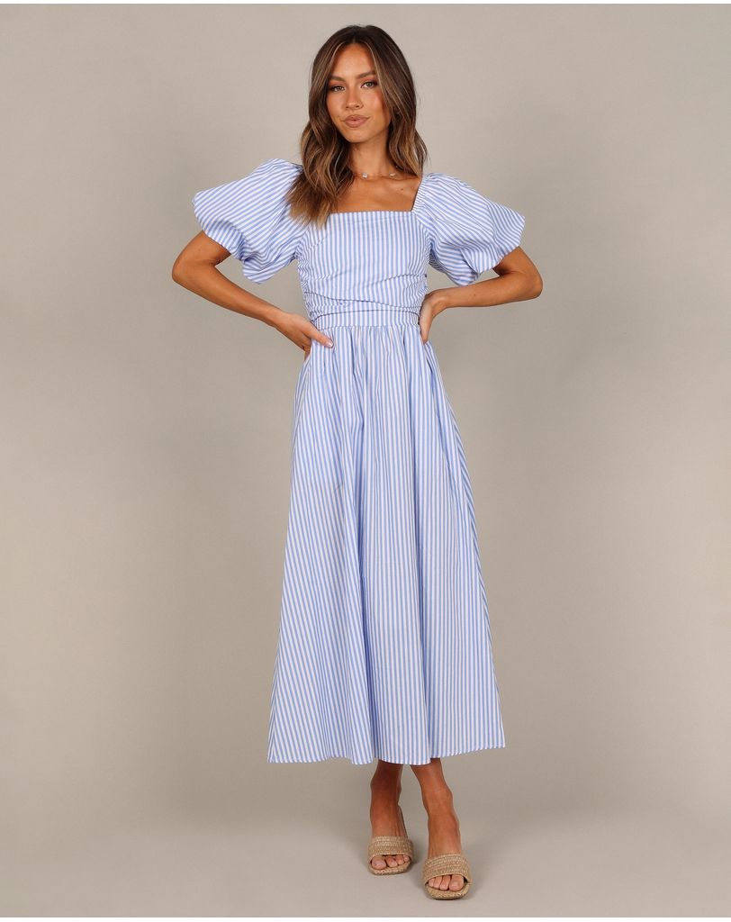 clo puff sleeve midi dress Petal and Pup Women's Clo Puff Sleeve Midi Dress