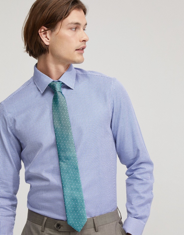 Oxford - Beckton Houndstooth Cotton Shirt