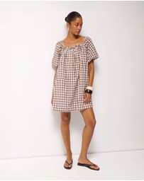 AERE - Saylor Gingham Mini Dress