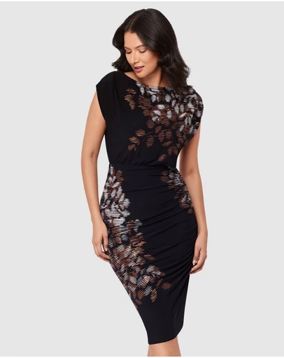 Miraclesuit Shapewear - Fiori Metallica Bali Blouse Top Midi Shaping Dress